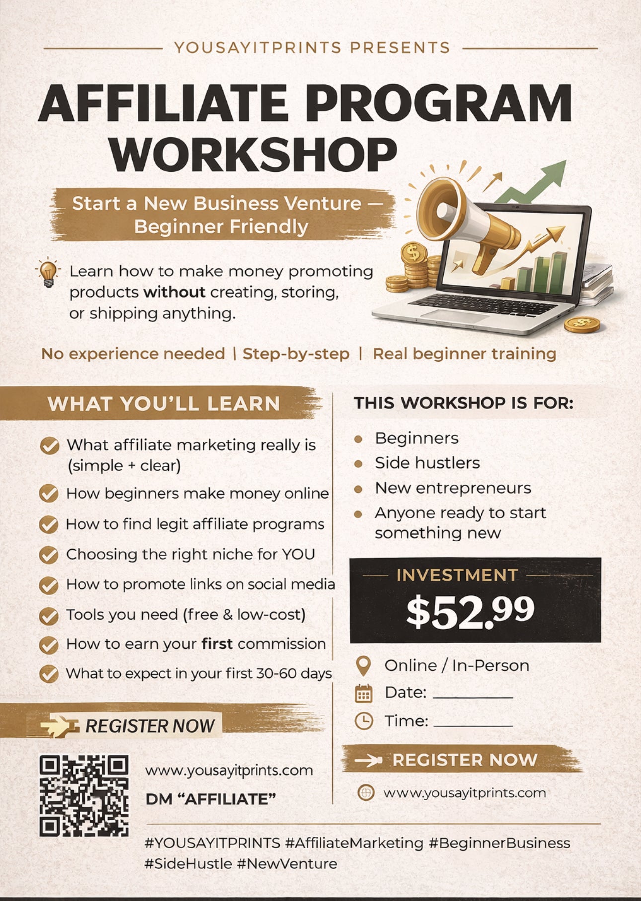 Affiliate Program workshop